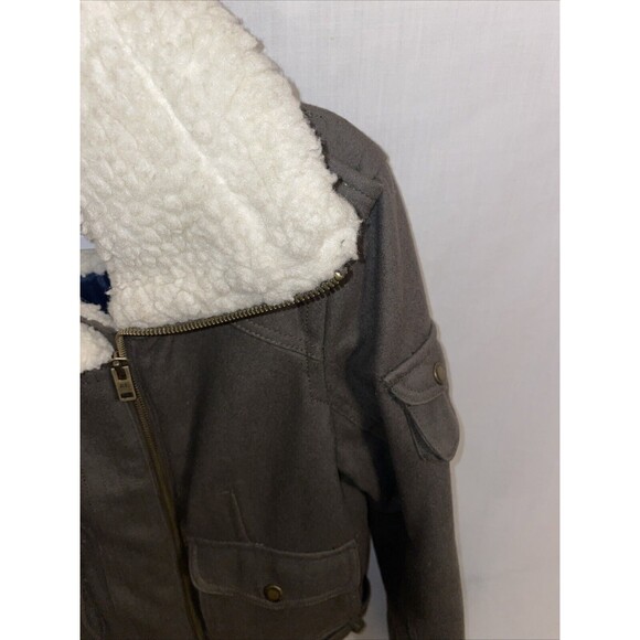 American Eagle Outfitters Women’s Fleece Jacket Size Medium Army Green Outdoors - Picture 4 of 12